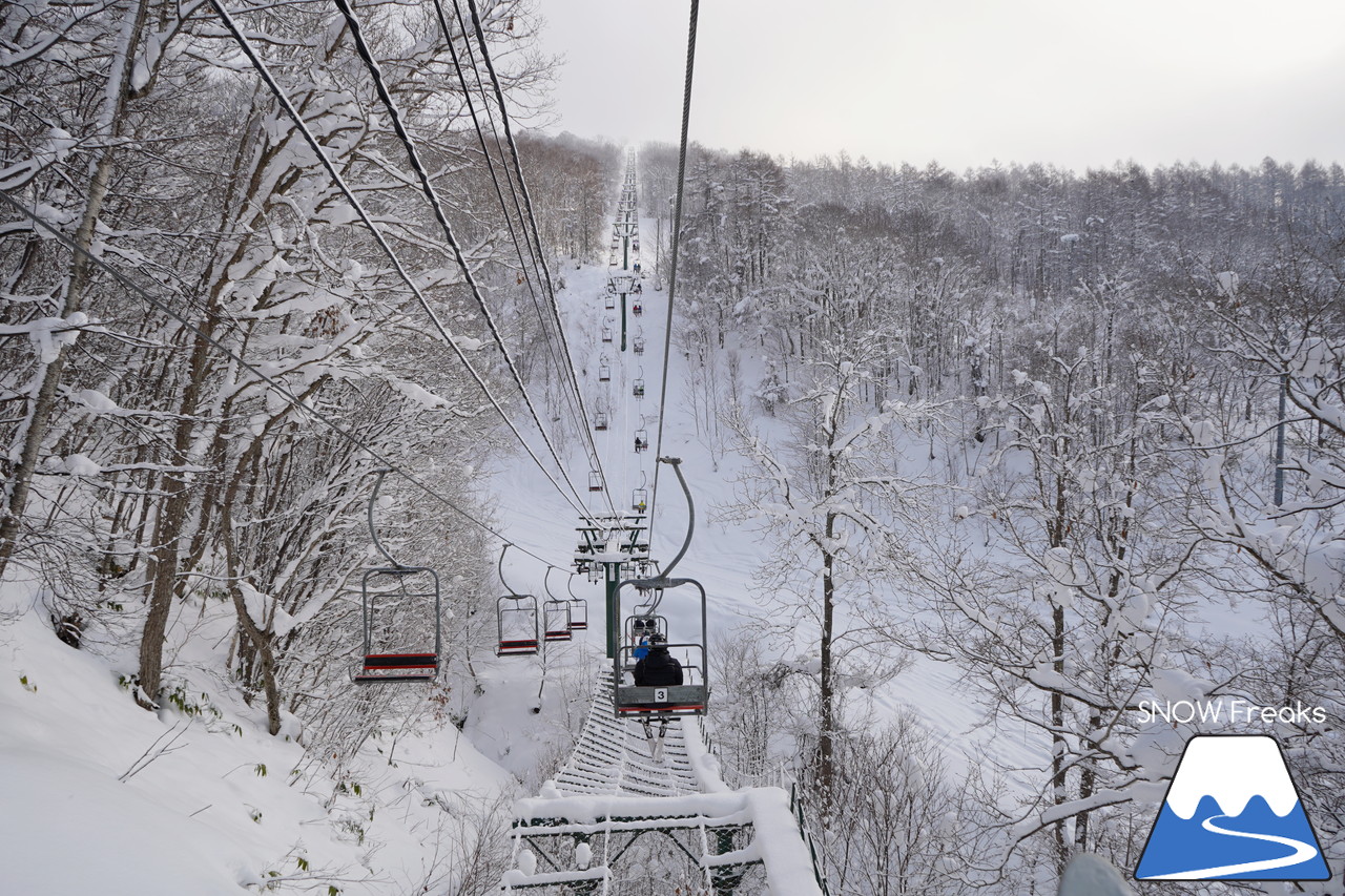 かもい岳スキー場 山頂から東西へ滑り降りる変化に富んだオールラウンドゲレンデ！